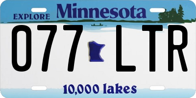 MN license plate 077LTR