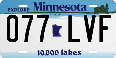 MN license plate 077LVF