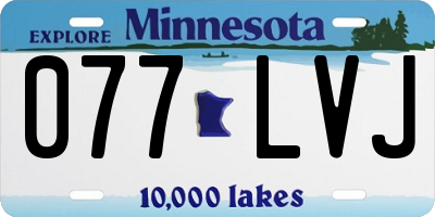 MN license plate 077LVJ
