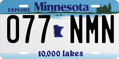 MN license plate 077NMN