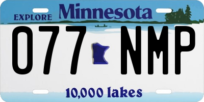 MN license plate 077NMP