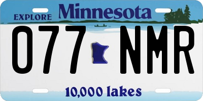 MN license plate 077NMR