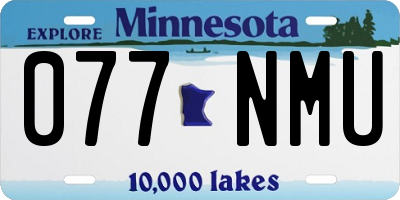 MN license plate 077NMU