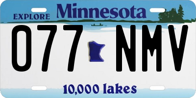 MN license plate 077NMV