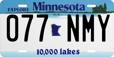 MN license plate 077NMY
