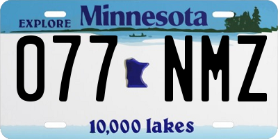 MN license plate 077NMZ