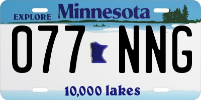 MN license plate 077NNG