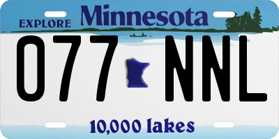 MN license plate 077NNL