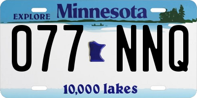 MN license plate 077NNQ