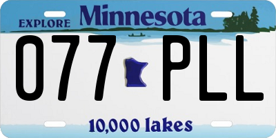 MN license plate 077PLL