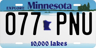 MN license plate 077PNU