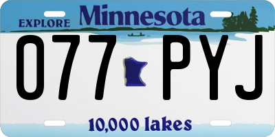 MN license plate 077PYJ