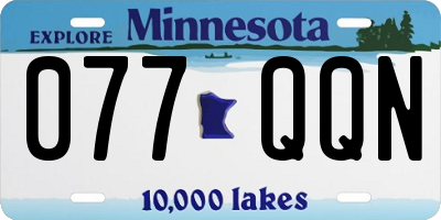MN license plate 077QQN