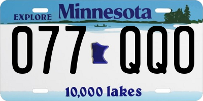 MN license plate 077QQO