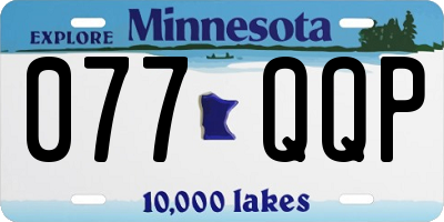 MN license plate 077QQP