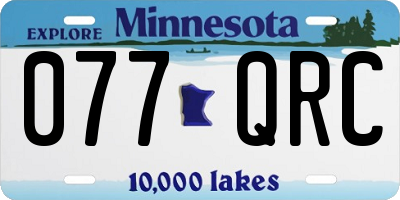 MN license plate 077QRC