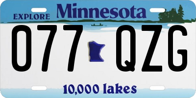 MN license plate 077QZG