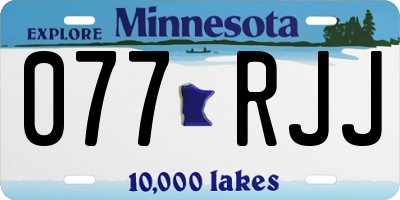 MN license plate 077RJJ