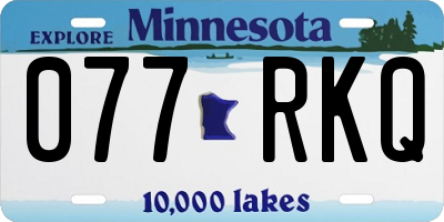 MN license plate 077RKQ