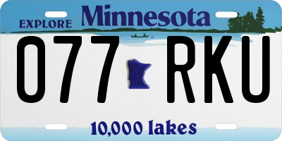 MN license plate 077RKU