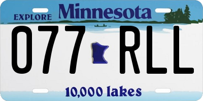MN license plate 077RLL