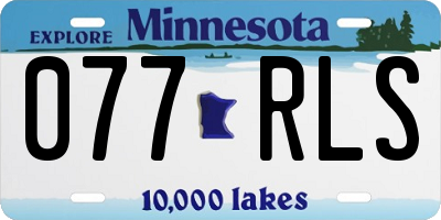 MN license plate 077RLS