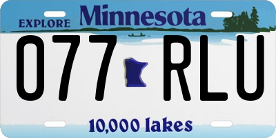 MN license plate 077RLU