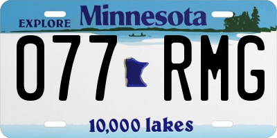MN license plate 077RMG