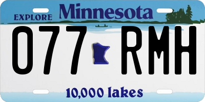 MN license plate 077RMH
