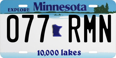 MN license plate 077RMN