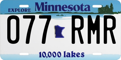 MN license plate 077RMR