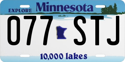 MN license plate 077STJ