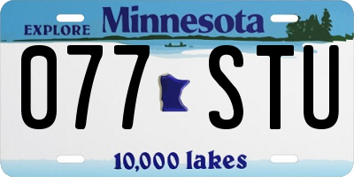 MN license plate 077STU