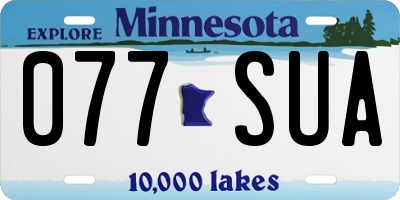 MN license plate 077SUA