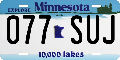 MN license plate 077SUJ