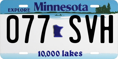 MN license plate 077SVH
