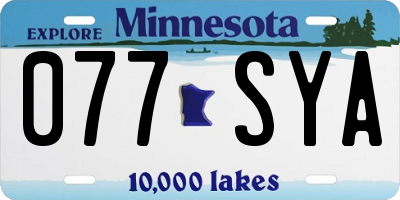 MN license plate 077SYA