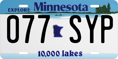MN license plate 077SYP