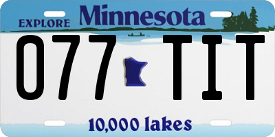 MN license plate 077TIT