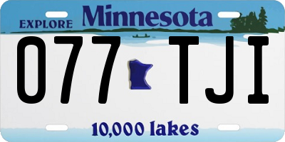 MN license plate 077TJI