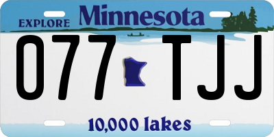 MN license plate 077TJJ