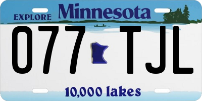 MN license plate 077TJL