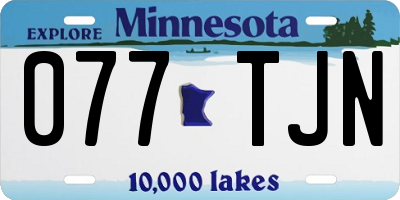 MN license plate 077TJN