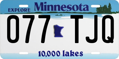 MN license plate 077TJQ