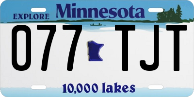 MN license plate 077TJT