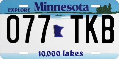 MN license plate 077TKB