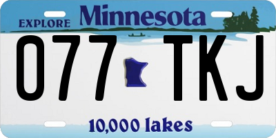 MN license plate 077TKJ