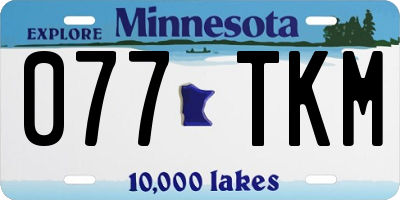 MN license plate 077TKM