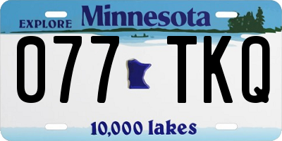 MN license plate 077TKQ