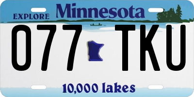 MN license plate 077TKU